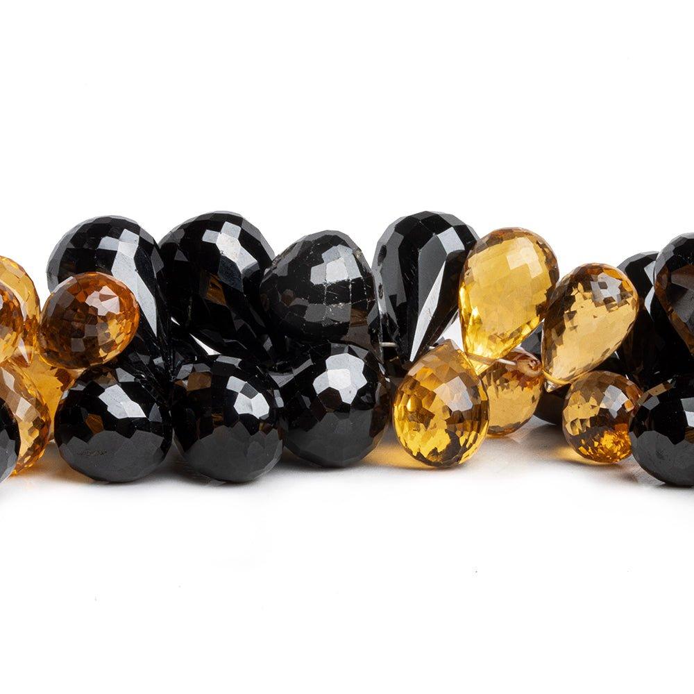 Multi Gemstone Faceted Teardrop Beads 6 inch 44 pieces - The Bead Traders