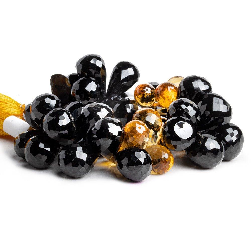 Multi Gemstone Faceted Teardrop Beads 6 inch 44 pieces - The Bead Traders