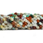 Multi Gemstone Plain Nuggets 12 inch 35 beads - The Bead Traders