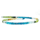 Multi Gemstone Plain Rondelle Beads 18 inch 200 pieces - The Bead Traders
