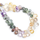 Multi Gemstone Tourmalinated & Rutilated Beads 7 inch 50 pieces - The Bead Traders