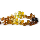 Multi-Golden Chalcedony faceted pears 8 inch 9x6-13x9mm - The Bead Traders