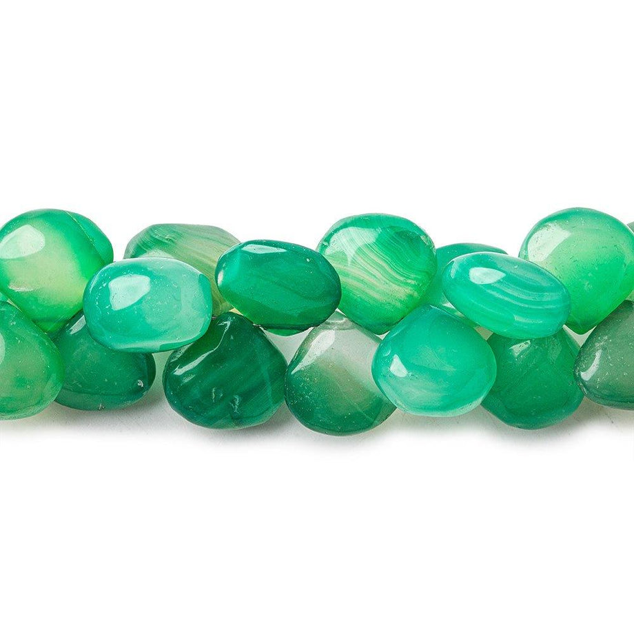 Buy Multi Mint Green Chalcedony plain hearts inch 57 beads