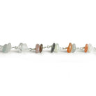 Multi Moonstone Double Nugget Silver Chain 60 pieces - The Bead Traders