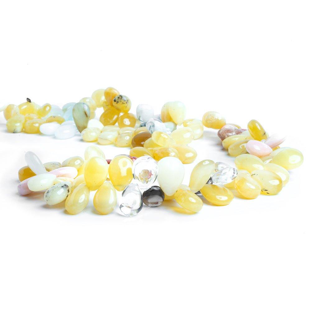 Multi Opal Plain Pear Beads 16 inch 110 pieces - The Bead Traders