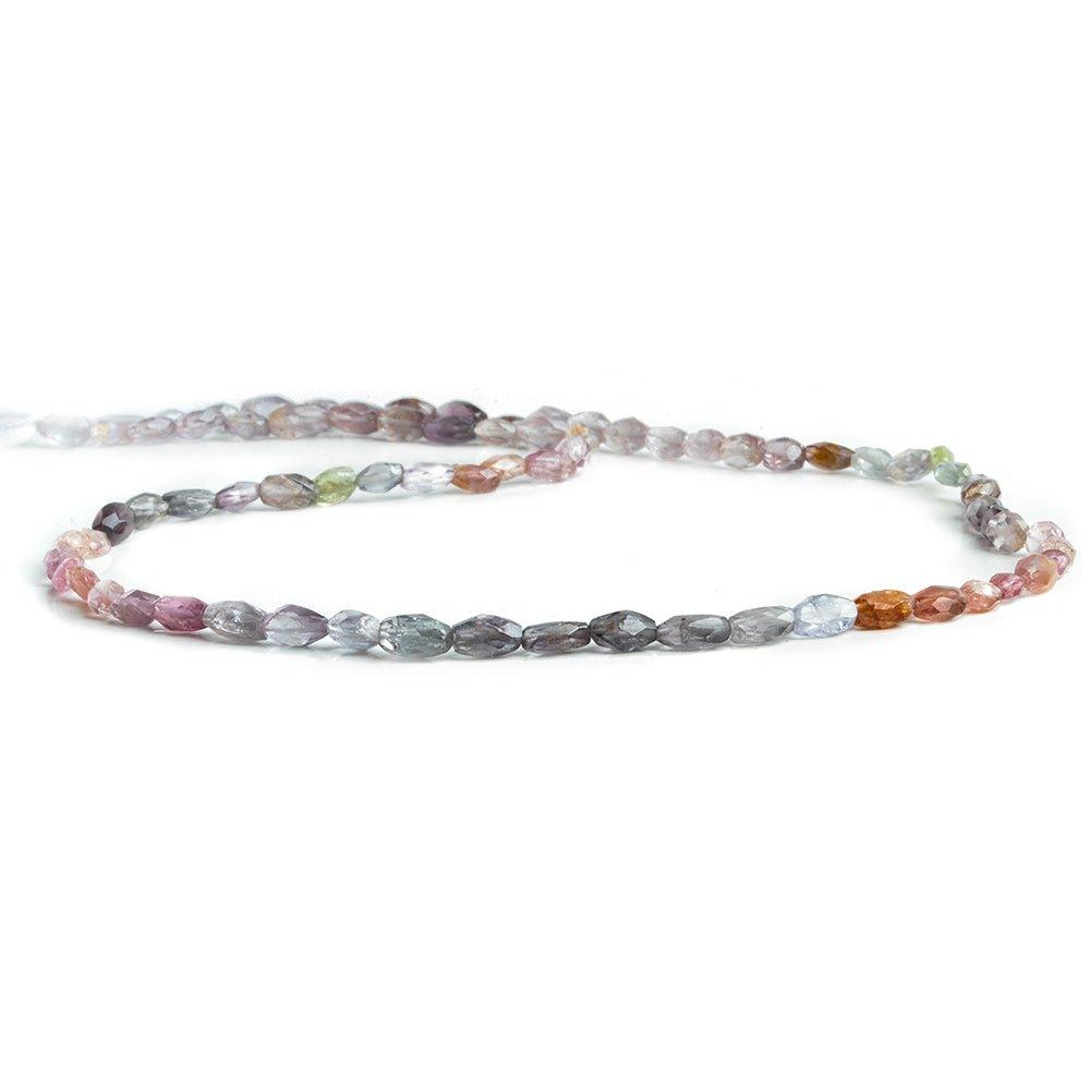 Multi Spinel Faceted Oval Beads 14 inch 60 pieces - The Bead Traders