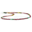 Multi Tourmaline Hand Cut Rondelles 14 inch 170 beads - The Bead Traders