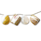 MultiColor Agate Top Drilled Mixed Shapes 12 Beads 18x15-21x15mm size range - The Bead Traders