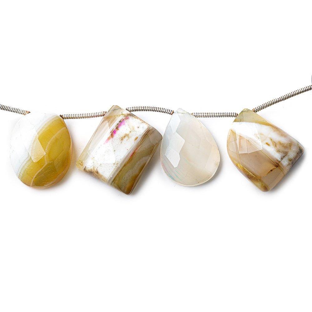 MultiColor Agate Top Drilled Mixed Shapes 12 Beads 18x15-21x15mm size range - The Bead Traders