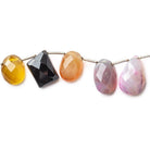 MultiColor Agate Top Drilled Mixed Shapes 14 Beads 14x11-19x12mm size range - The Bead Traders