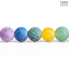 Multicolor Matte Crackled Agate Plain Round Beads 14 inch 45 pieces - The Bead Traders