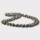 Mushroom Green Top Drilled Ringed Baroque Freshwater Pearls 15 inch 83 pieces 9x6mm - The Bead Traders