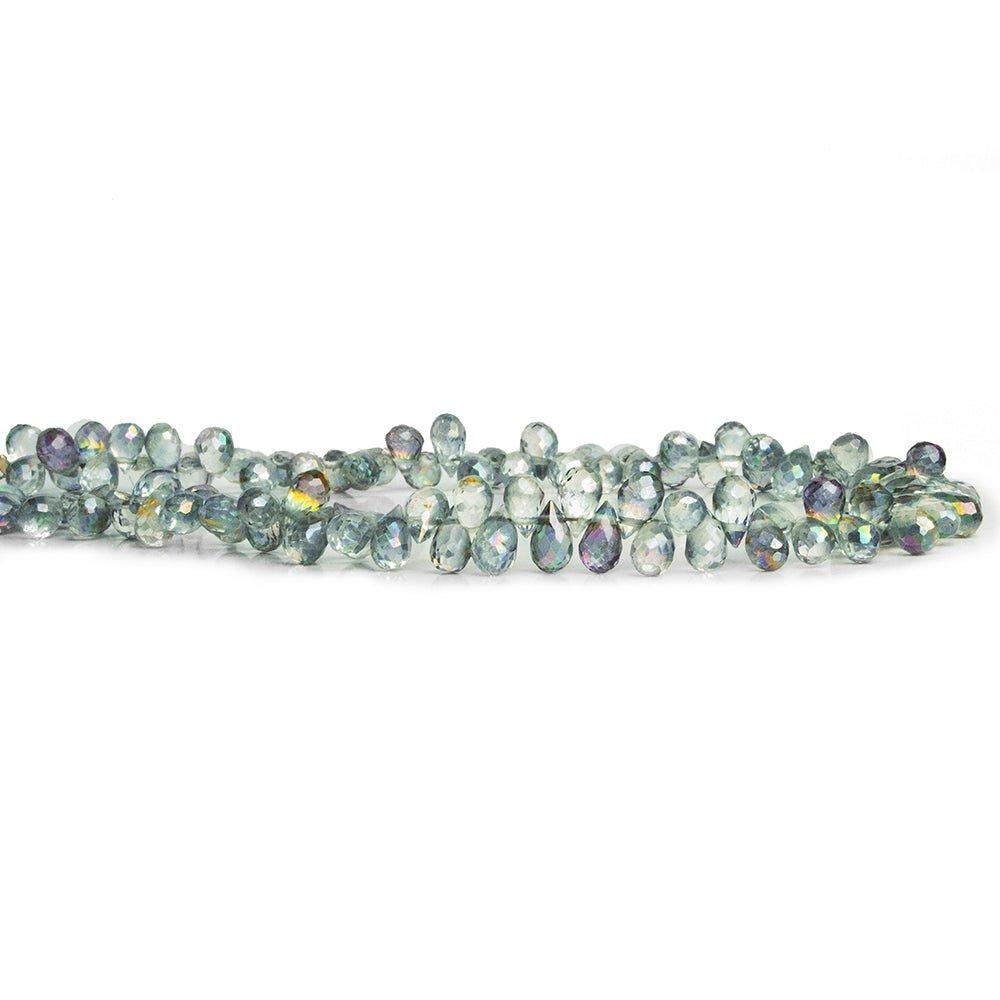 Mystic Blue Topaz Faceted Teardrop Beads 8 inch 95 pieces - The Bead Traders