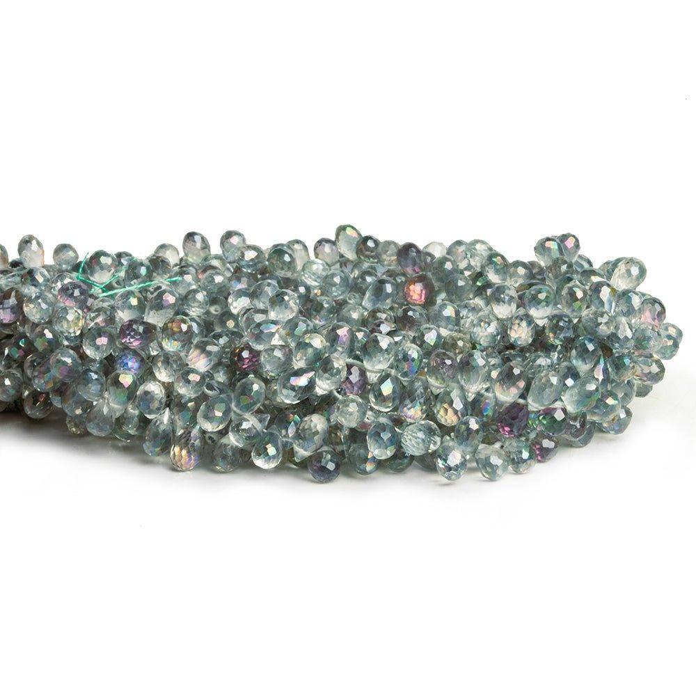 Mystic Blue Topaz Faceted Teardrop Beads 8 inch 95 pieces - The Bead Traders