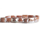 Mystic Dark Peach Moonstone Faceted Rectangle Beads 8 inch 17 pieces - The Bead Traders