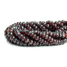 Mystic Garnet faceted rondelles 14 inch 79 large hole beads 7-8mm diameter - The Bead Traders