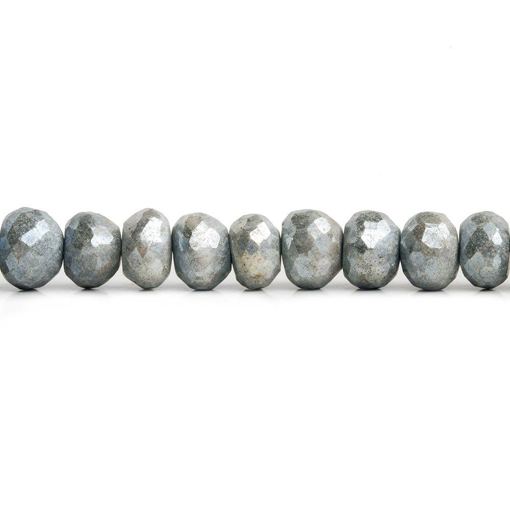 Mystic Gray Quartz Faceted Rondelle Beads 8 inch 38 pieces - The Bead Traders