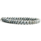 Mystic Gray Quartz Faceted Rondelle Beads 8 inch 38 pieces - The Bead Traders