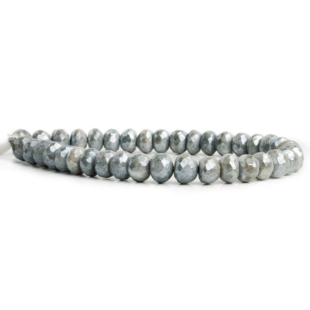 Mystic Gray Quartz Faceted Rondelle Beads 8 inch 38 pieces - The Bead Traders