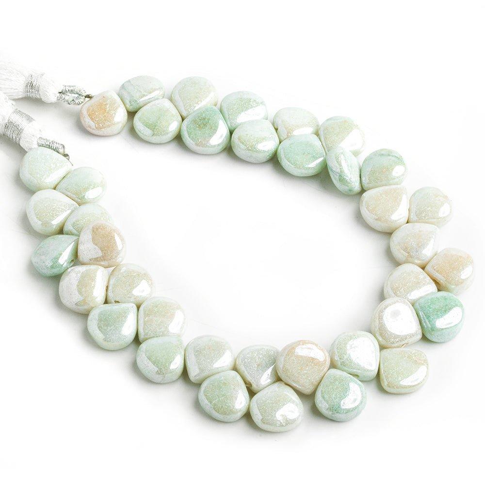 Mystic Jasper Plain Heart Beads 8 inch 35 pieces - The Bead Traders