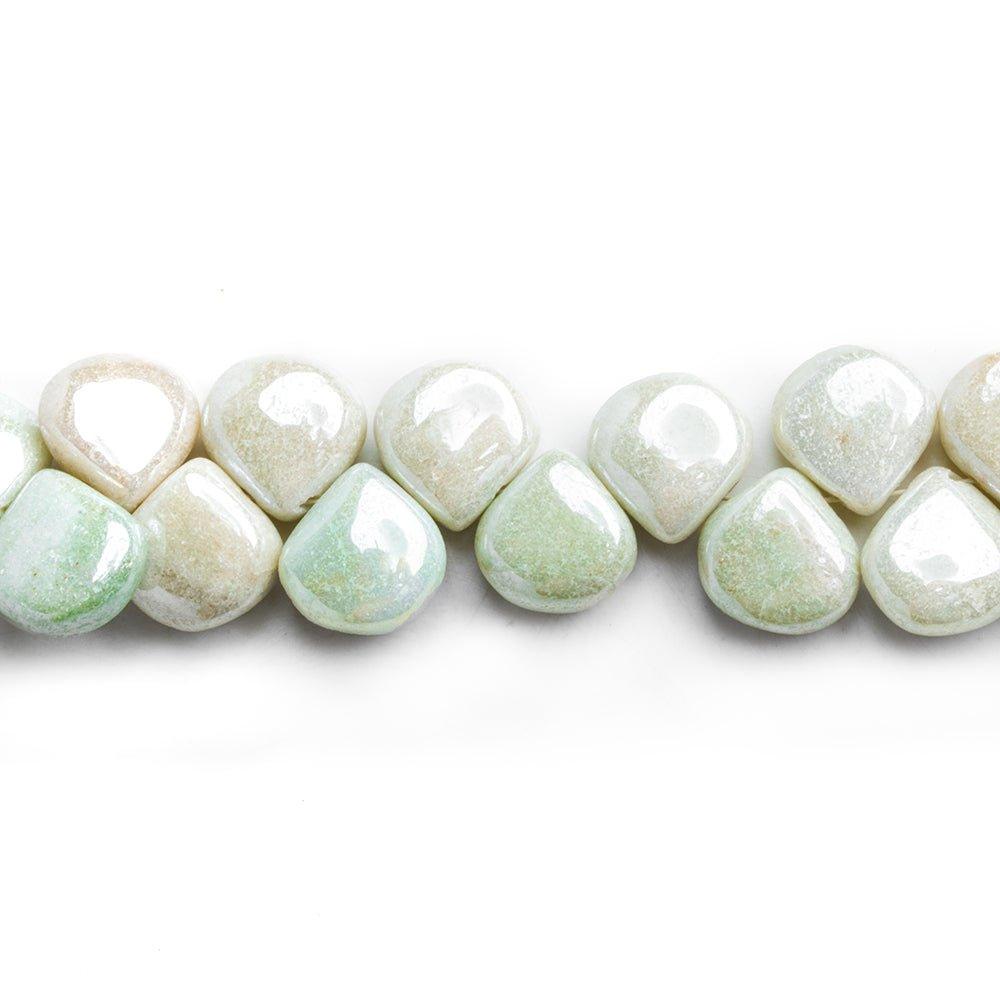 Mystic Jasper Plain Heart Beads 8 inch 35 pieces - The Bead Traders