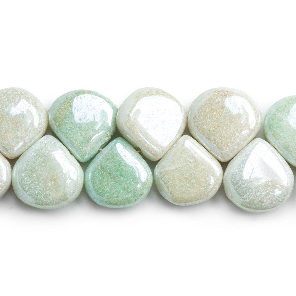 Mystic Jasper Plain Heart Beads 8 inch 35 pieces - The Bead Traders