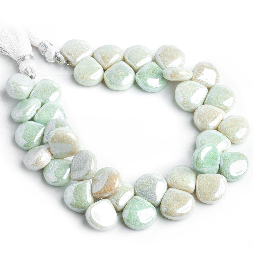 Mystic Jasper Plain Heart Beads 8 inch 35 pieces - The Bead Traders