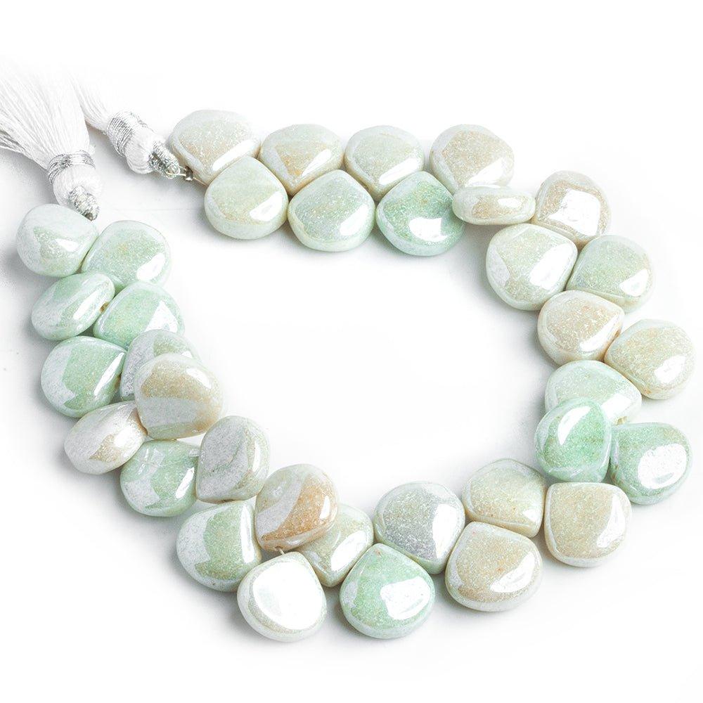 Mystic Jasper Plain Heart Beads 8 inch 35 pieces - The Bead Traders