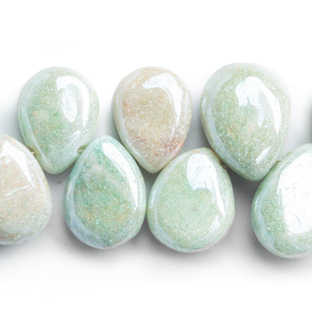 Mystic Jasper Plain Pear Beads 8 inch 35 pieces - The Bead Traders