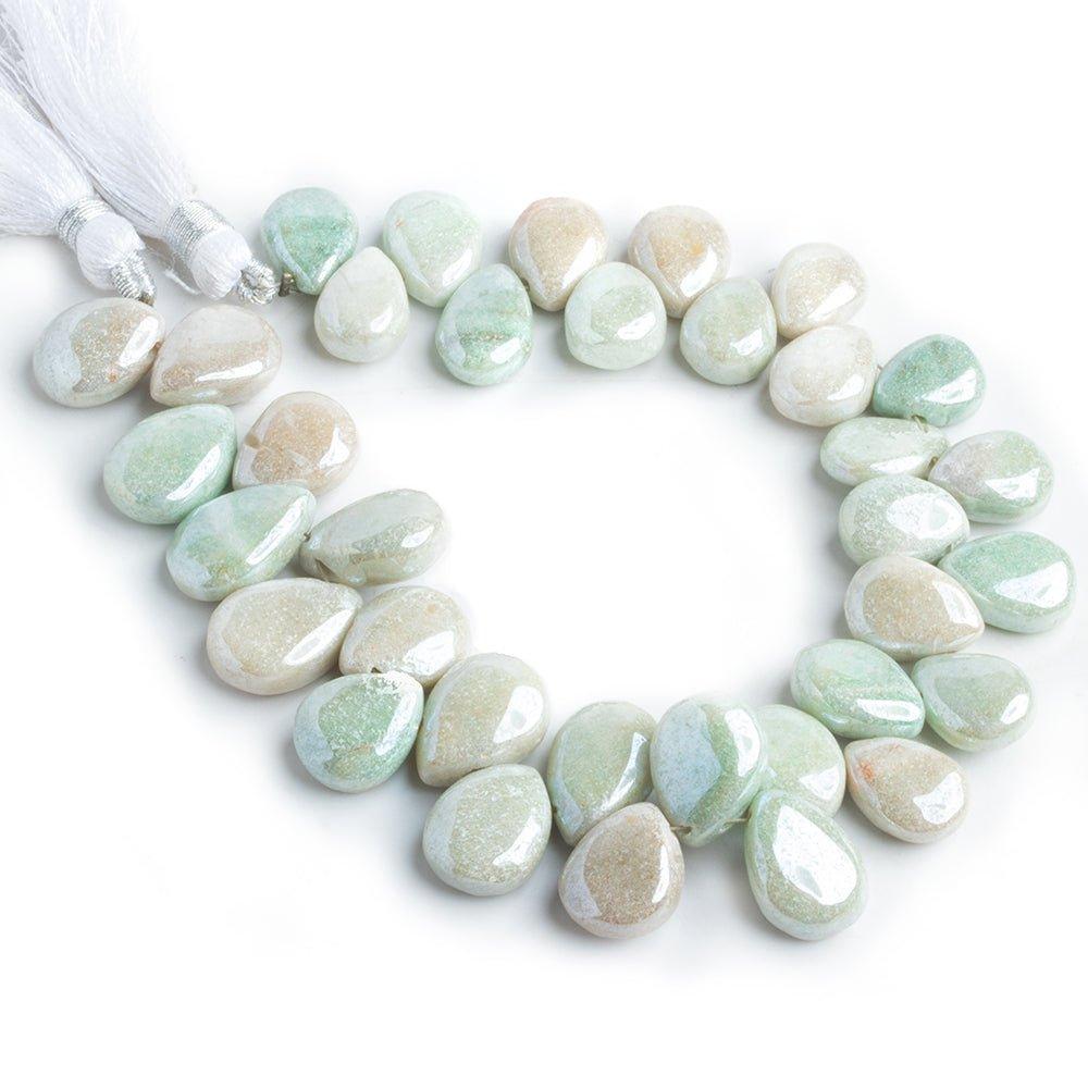 Mystic Jasper Plain Pear Beads 8 inch 35 pieces - The Bead Traders