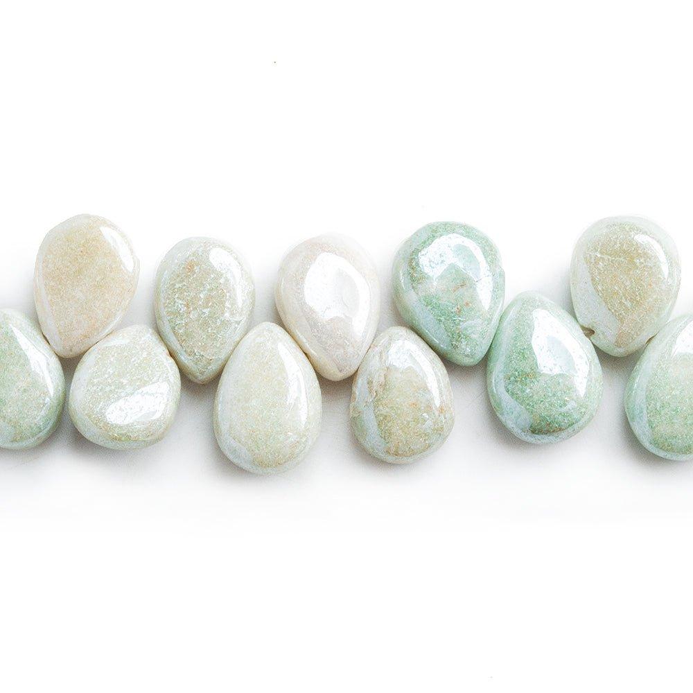 Mystic Jasper Plain Pear Beads 8 inch 40 pieces - The Bead Traders