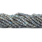 Mystic Labradorite faceted rondelle 13 inch 114 beads - The Bead Traders