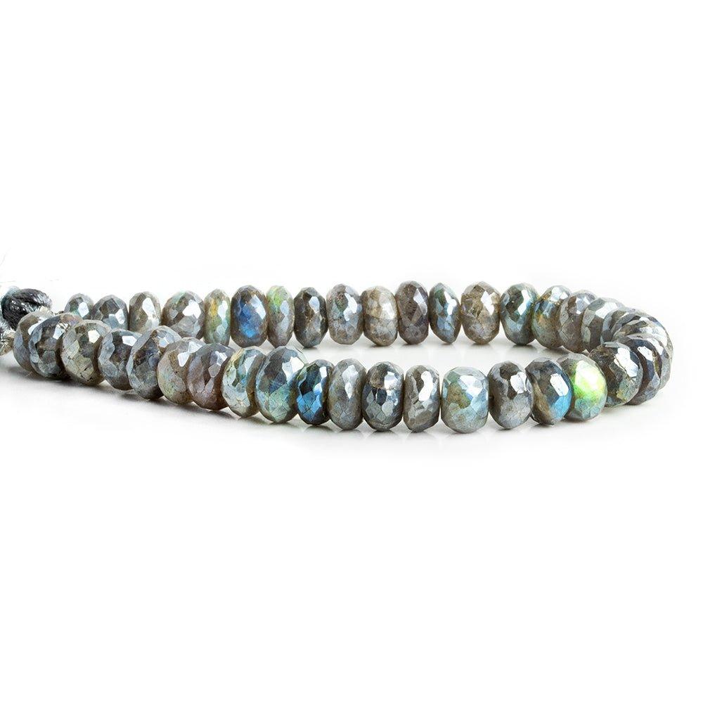Mystic Labradorite Faceted Rondelle Beads 7.5 inch 35 pieces - The Bead Traders