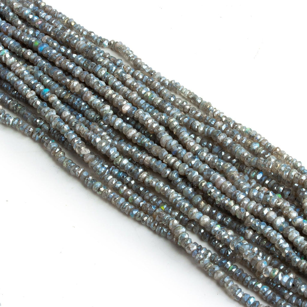 Mystic Labradorite Faceted Rondelles - Lot of 18 Strands - The Bead Traders