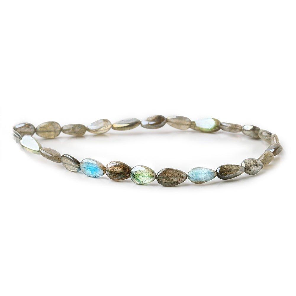 Mystic Labradorite plain pear beads 8 inch 20 pieces - The Bead Traders