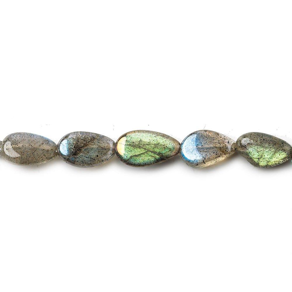 Mystic Labradorite plain pear beads 8 inch 20 pieces - The Bead Traders