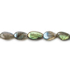 Mystic Labradorite plain pear beads 8 inch 20 pieces - The Bead Traders
