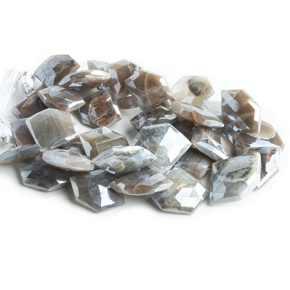 Mystic Moonstone Faceted Diamond Beads 8 inch 33 pieces - The Bead Traders