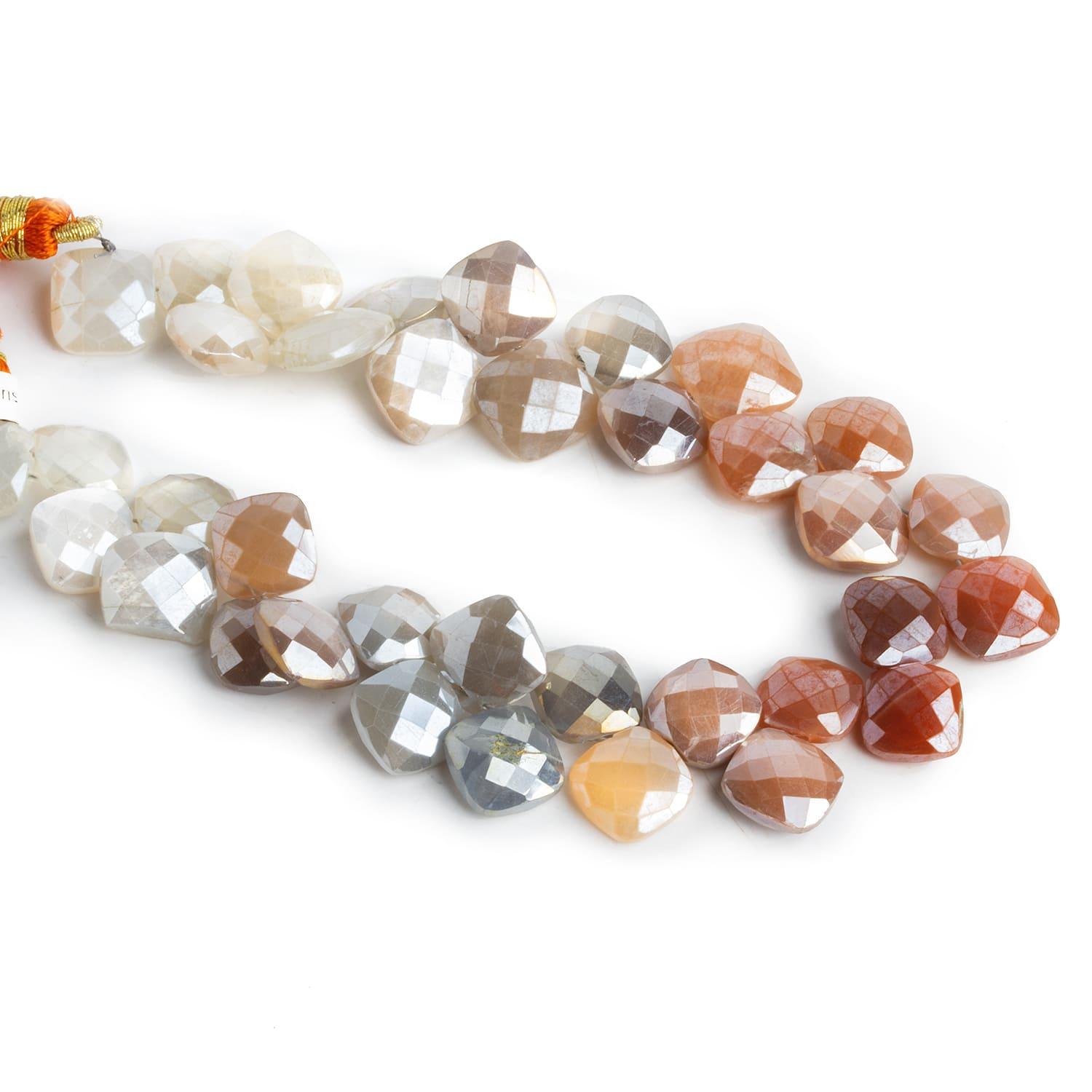 Mystic Moonstone Faceted Pillows 8 inch 36 beads - The Bead Traders