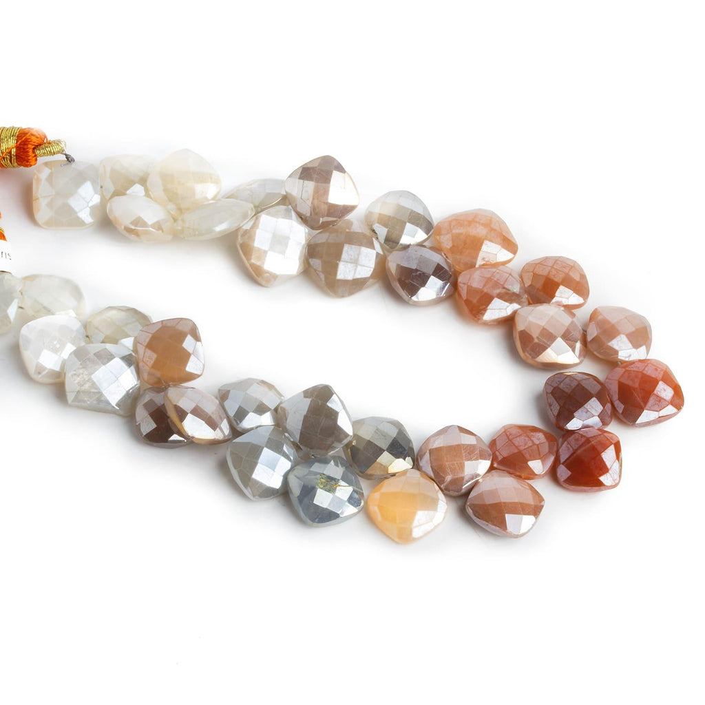 Mystic Moonstone Faceted Pillows 8 inch 36 beads - The Bead Traders