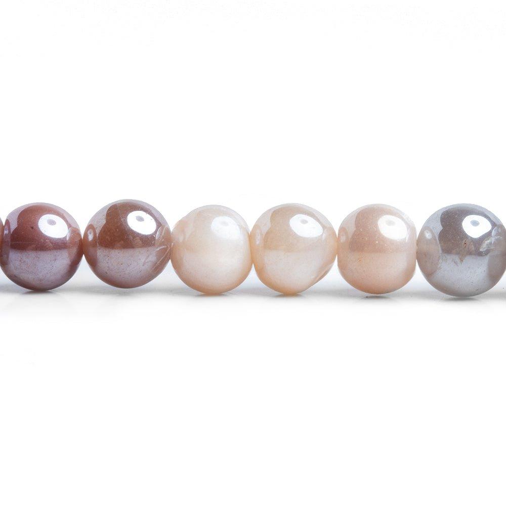 Mystic Moonstone Plain Round Beads 13 inch 50 pieces - The Bead Traders