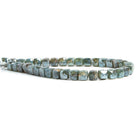 Mystic Moss Aquamarine Faceted Cube Beads 8 inch 35 pieces - The Bead Traders