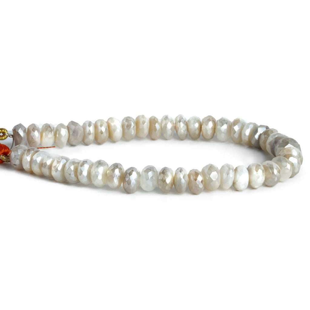 Mystic Multi Color Light Moonstone Rondelles 8 inch 45 beads - The Bead Traders