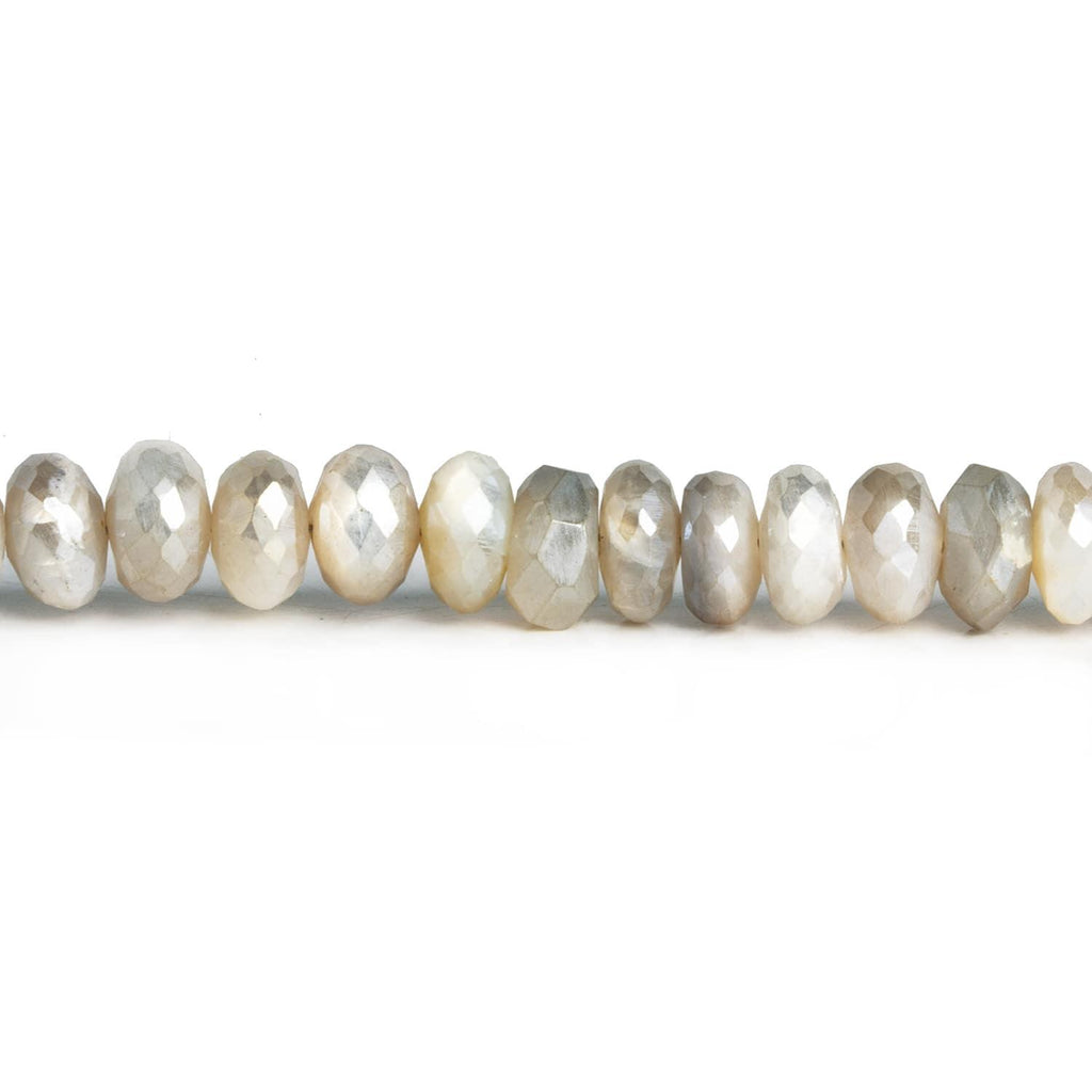 Mystic Multi Color Light Moonstone Rondelles 8 inch 45 beads - The Bead Traders