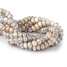 Mystic Multi Color Moonstone faceted rondelles 14 inch 48 beads - The Bead Traders