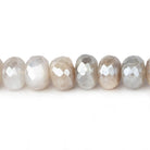 Mystic Multi Color Moonstone faceted rondelles 14 inch 48 beads - The Bead Traders