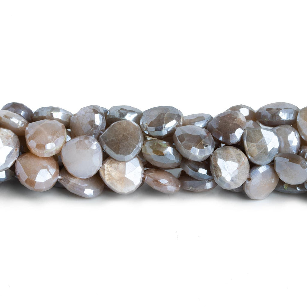 Mystic Multi Color Moonstone Hearts 14 inch 35 beads - The Bead Traders