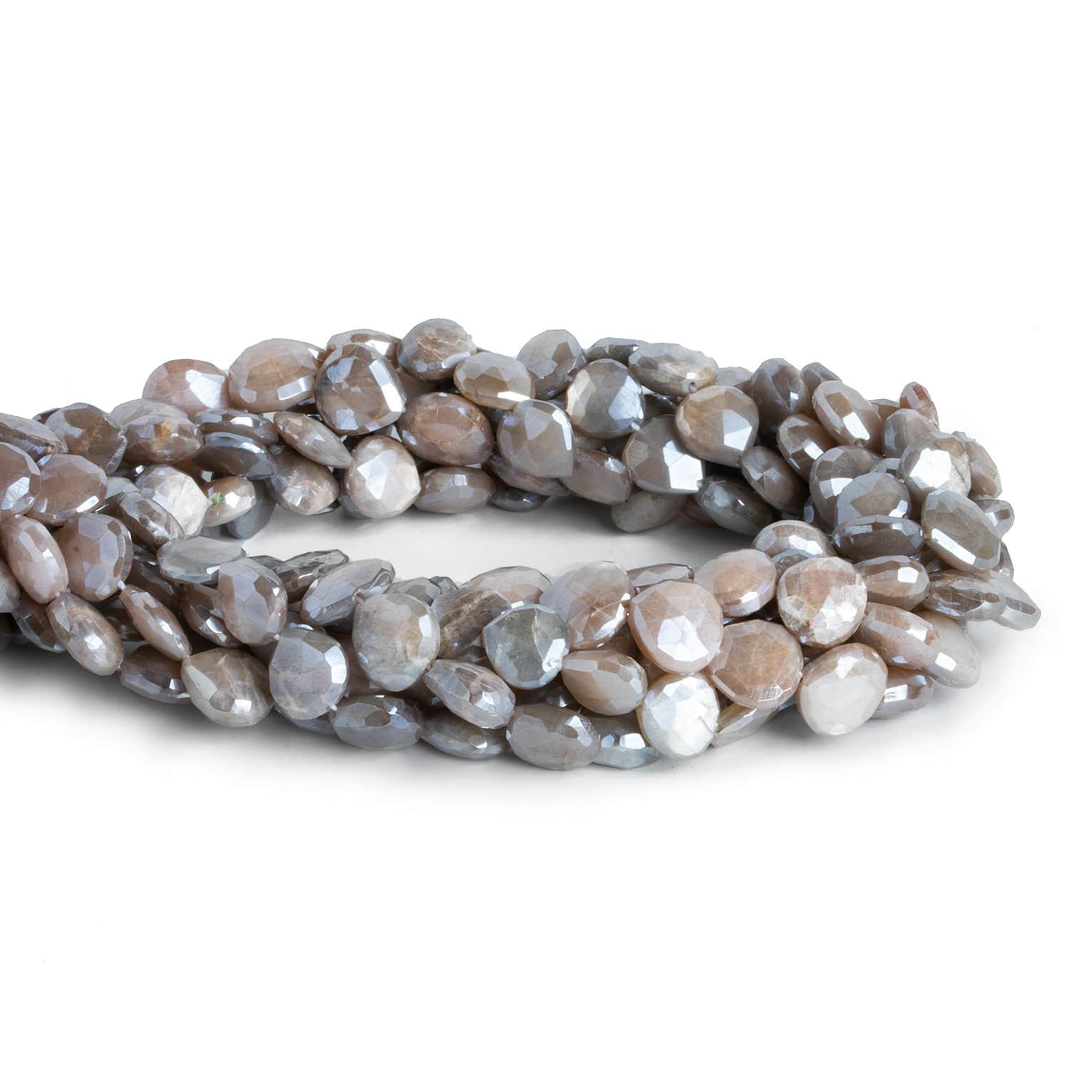 Mystic Multi Color Moonstone Hearts 14 inch 35 beads - The Bead Traders