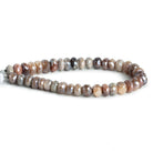 Mystic Multi Color Moonstone Rondelles 8 inch 39 beads - The Bead Traders
