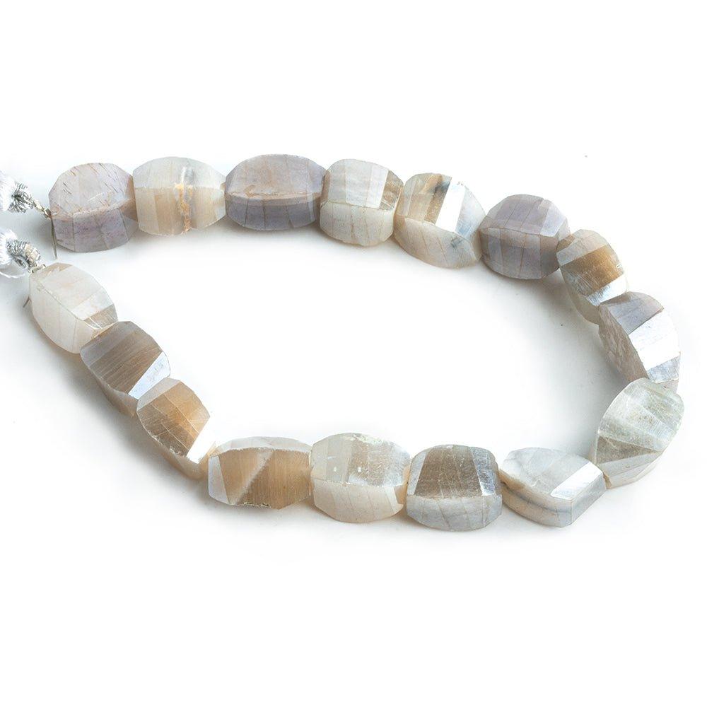 Mystic Multi Moonstone Faceted Twist Beads 8 inch 16 pieces - The Bead Traders